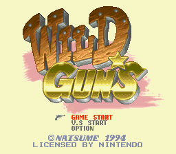 Wild Guns (USA) Title Screen